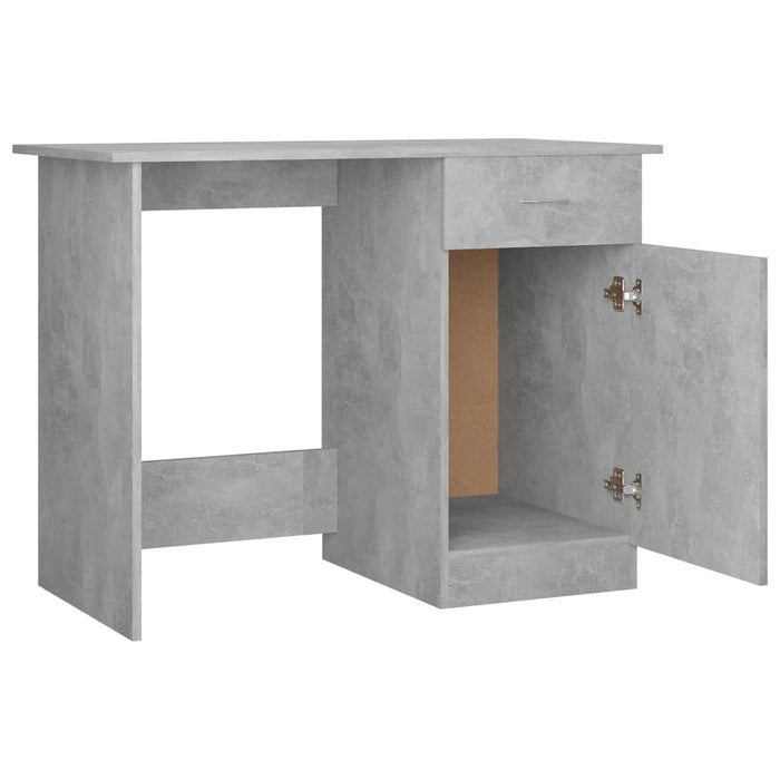 Bureau 100x50x76 cm bewerkt hout betongrijs