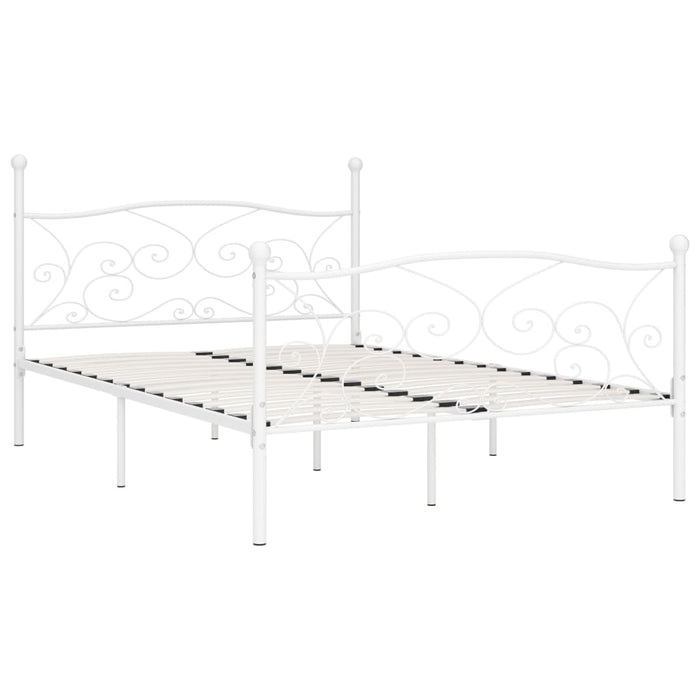 Bedframe met lattenbodem metaal wit 140x200 cm