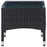 Salontafel 60x40x36 cm poly rattan zwart