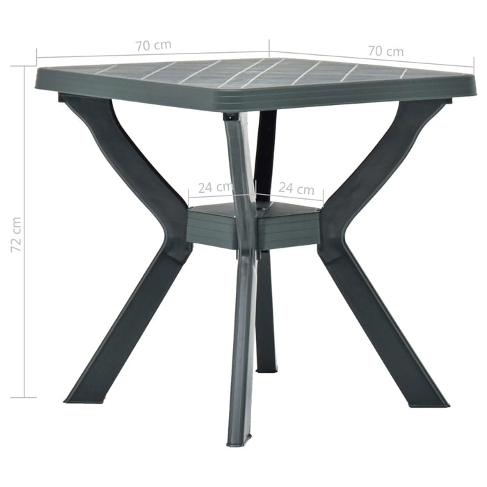 Bistrotafel 70x70x72 cm kunststof groen