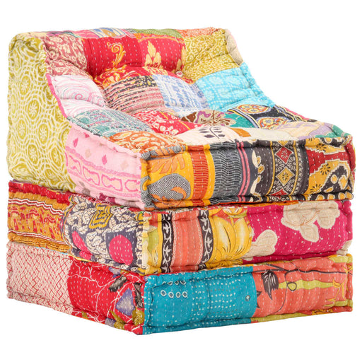 Poef modulair stof patchwork