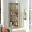 Boekenkast met 4 schappen 60x24x142 cm bewerkt hout sonoma eik