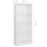 Boekenkast 4 schappen 60x24x142 cm bewerkt hout hoogglans wit