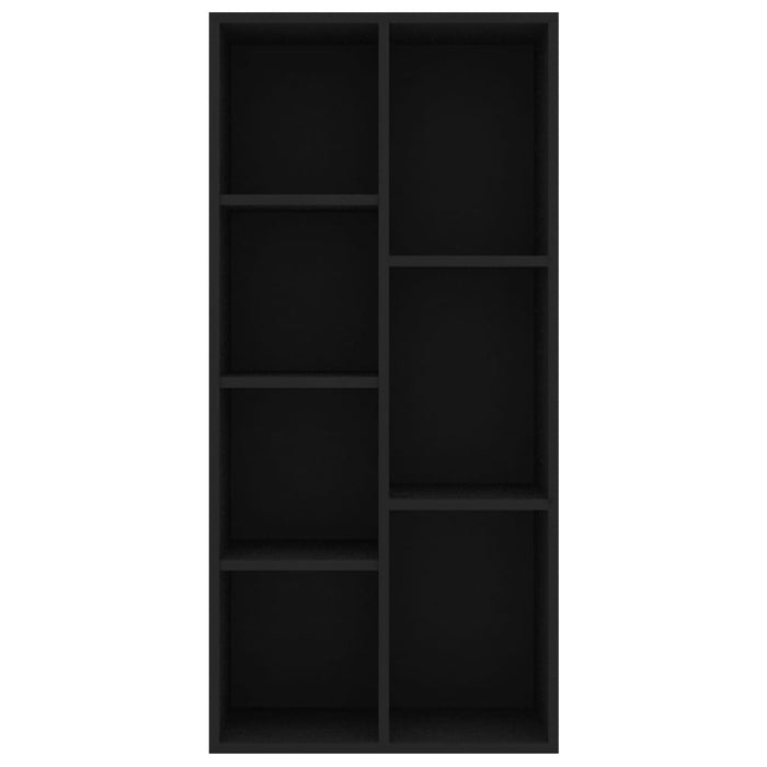 Boekenkast 50x25x106 cm bewerkt hout zwart