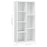 Boekenkast 50x25x106 cm bewerkt hout hoogglans wit