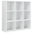 Boekenkast 98x30x98 cm spaanplaat hoogglans wit