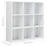 Boekenkast 98x30x98 cm spaanplaat hoogglans wit