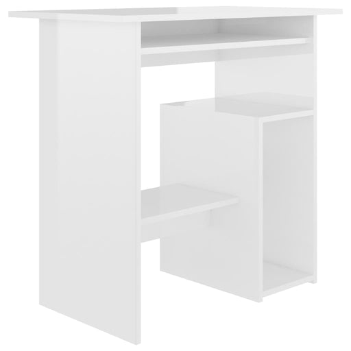 Bureau 80x45x74 cm spaanplaat hoogglans wit