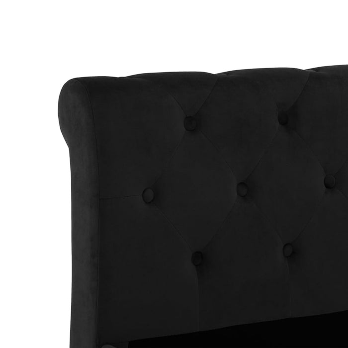 Bedframe fluweel zwart 90x200 cm