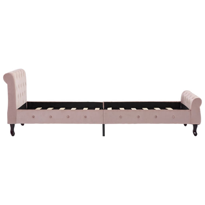 Bedframe fluweel roze 90x200 cm