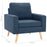 Fauteuil stof blauw