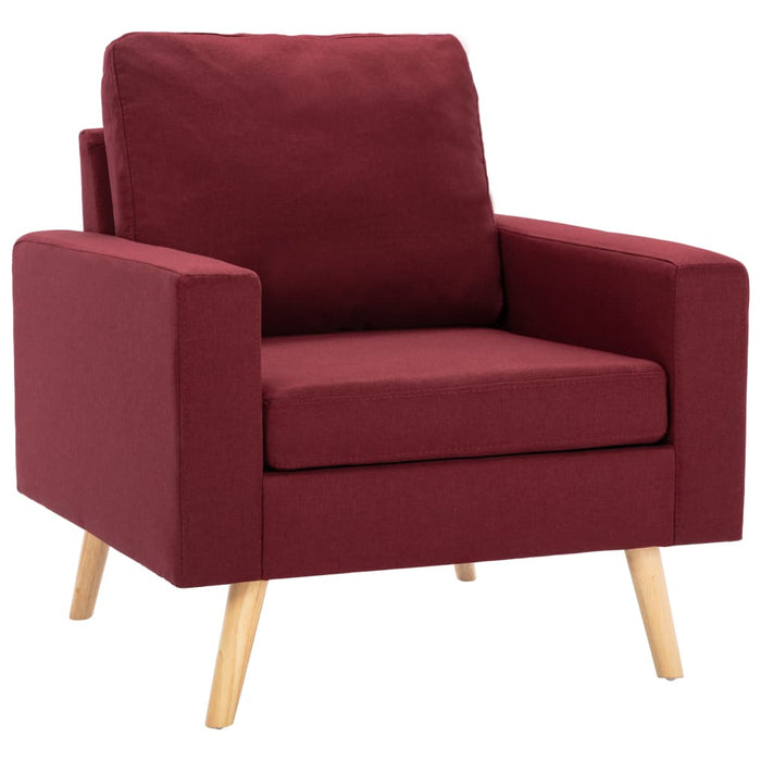 Fauteuil stof wijnrood