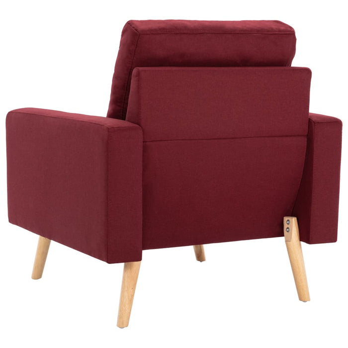 Fauteuil stof wijnrood