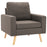 Fauteuil stof taupe