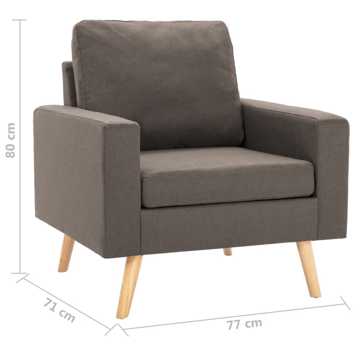 Fauteuil stof taupe