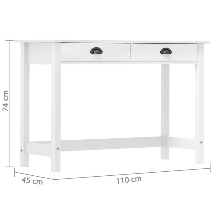 Wandtafel Hill 2 lades 110x45x74 cm massief grenenhout