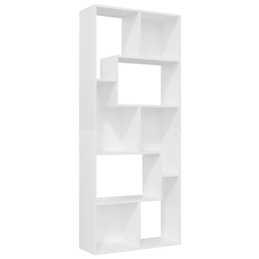 Boekenkast 67x24x161 cm bewerkt hout wit