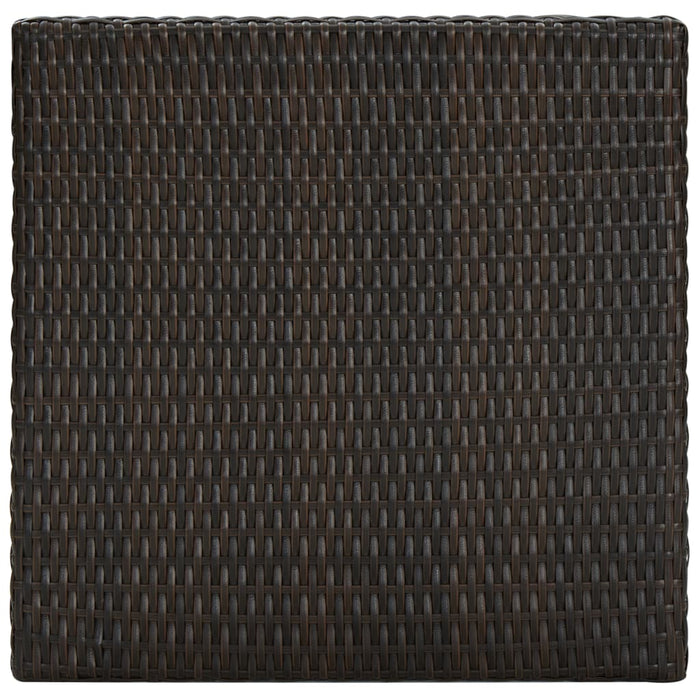 Tuinbartafel 60,5x60,5x110,5 cm poly rattan bruin