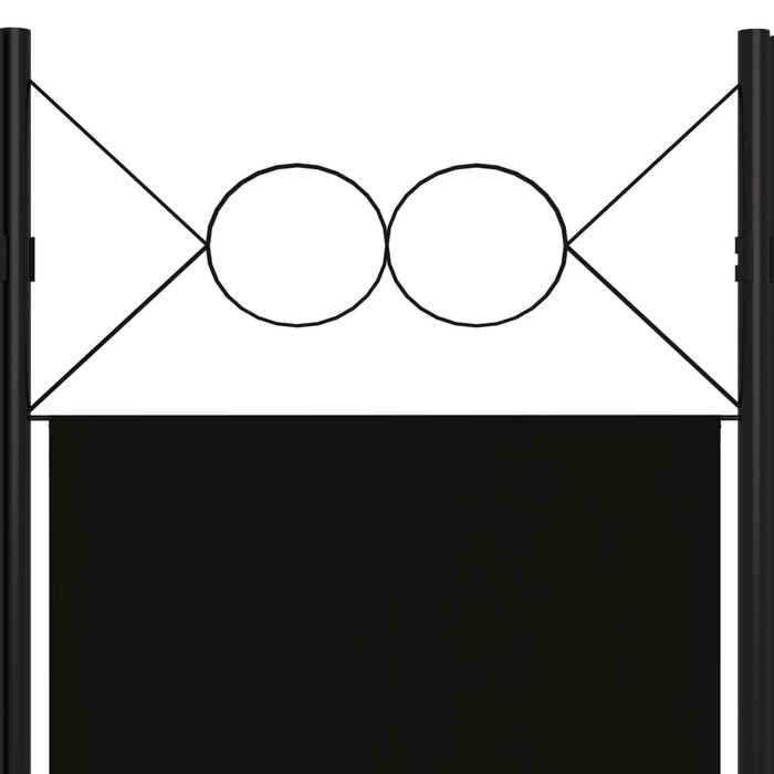 Kamerscherm met 6 panelen 240x180 cm zwart