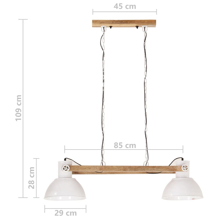 Hanglamp industrieel 25 W E27 109 cm wit