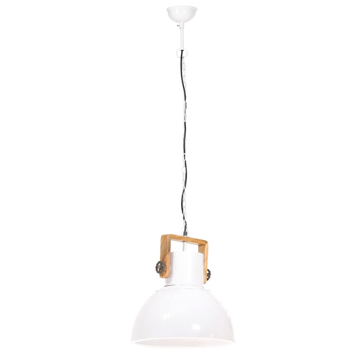 Hanglamp industrieel rond 25 W E27 40 cm wit