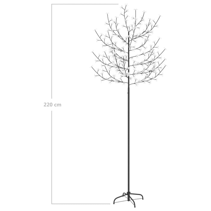 Kerstboom 220 LED's warmwit licht kersenbloesem 220 cm