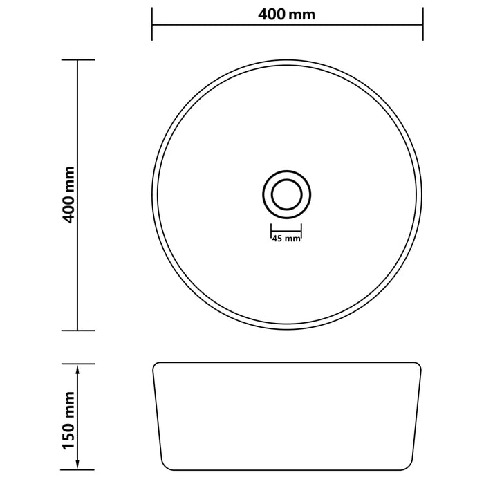 Wastafel rond 40x15 cm keramiek mat lichtgroen