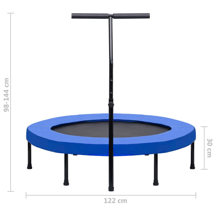 Fitnesstrampoline met handgreep en veiligheidsmat 122 cm