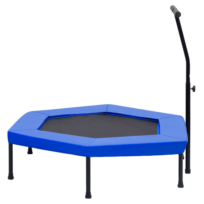 Fitnesstrampoline met handgreep veiligheidsmat zeshoekig 122 cm