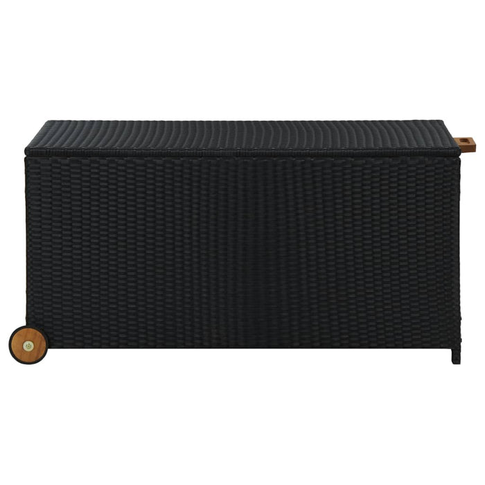 Tuinbox 120x65x61 cm poly rattan zwart