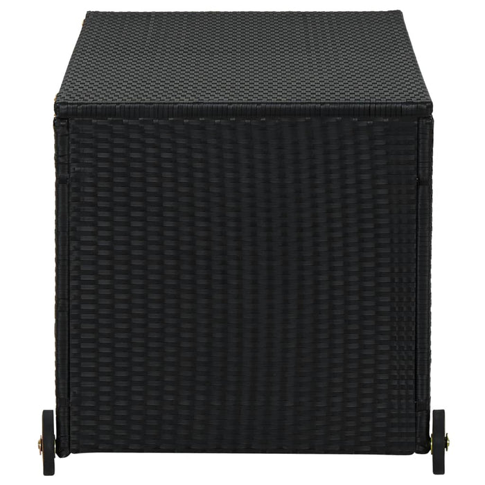 Tuinbox 120x65x61 cm poly rattan zwart