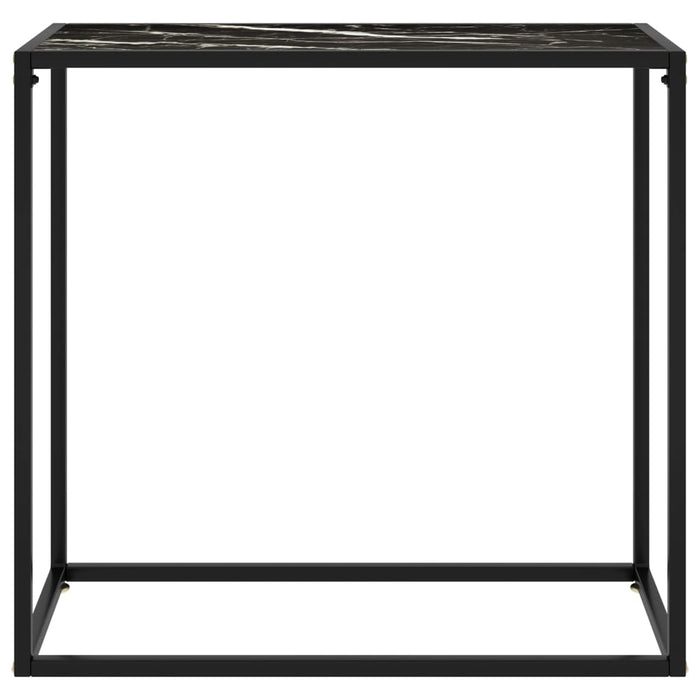 Wandtafel 80x35x75 cm gehard glas zwart