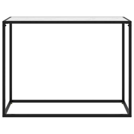 Wandtafel 100x35x75 cm gehard glas wit