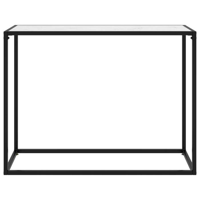 Wandtafel 100x35x75 cm gehard glas wit