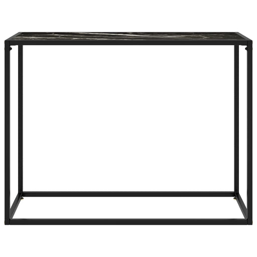 Wandtafel 100x35x75 cm gehard glas zwart