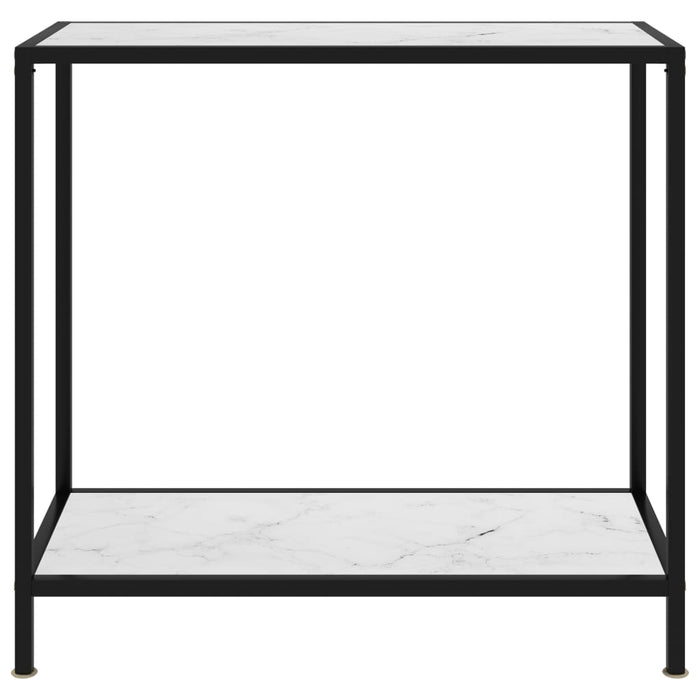 Wandtafel 80x35x75 cm gehard glas wit