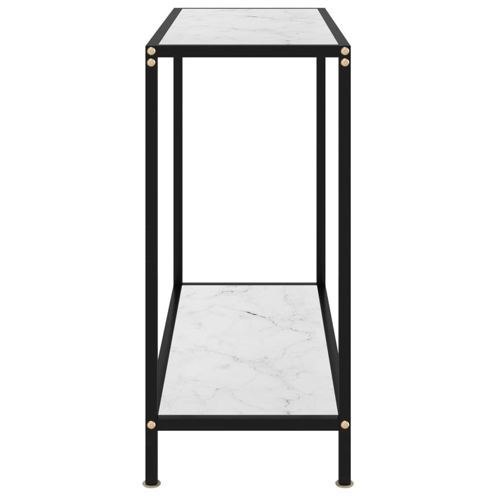 Wandtafel 80x35x75 cm gehard glas wit