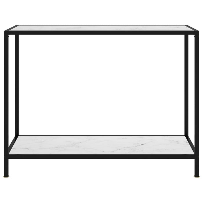 Wandtafel 100x35x75 cm gehard glas wit