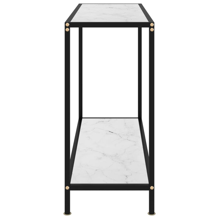 Wandtafel 100x35x75 cm gehard glas wit