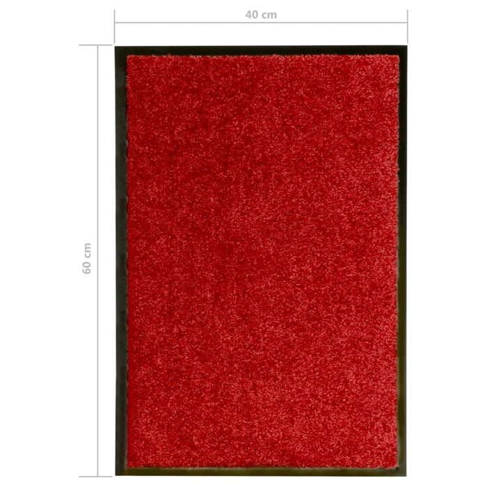 Deurmat wasbaar 40x60 cm rood