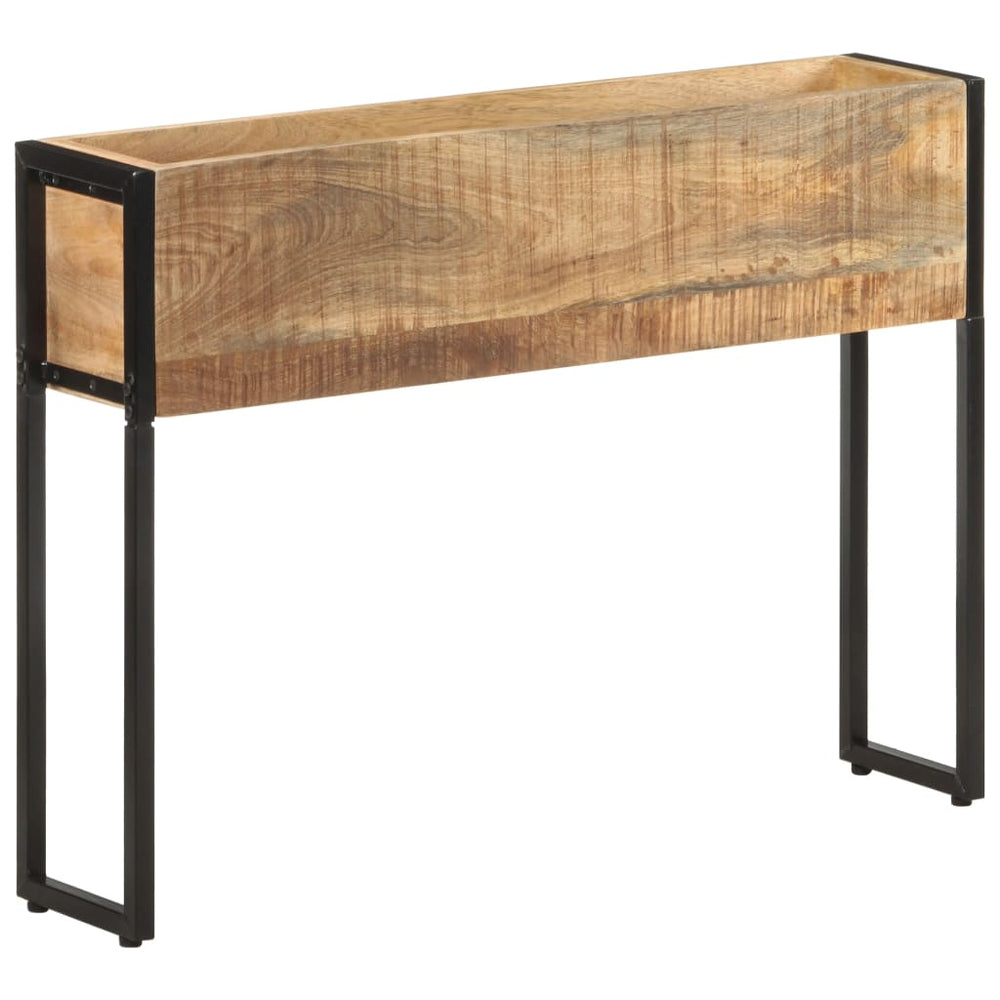 Plantenbak 90x20x68 cm ruw mangohout