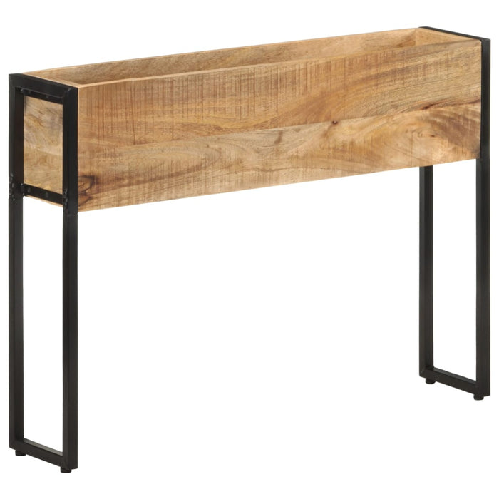 Plantenbak 90x20x68 cm ruw mangohout