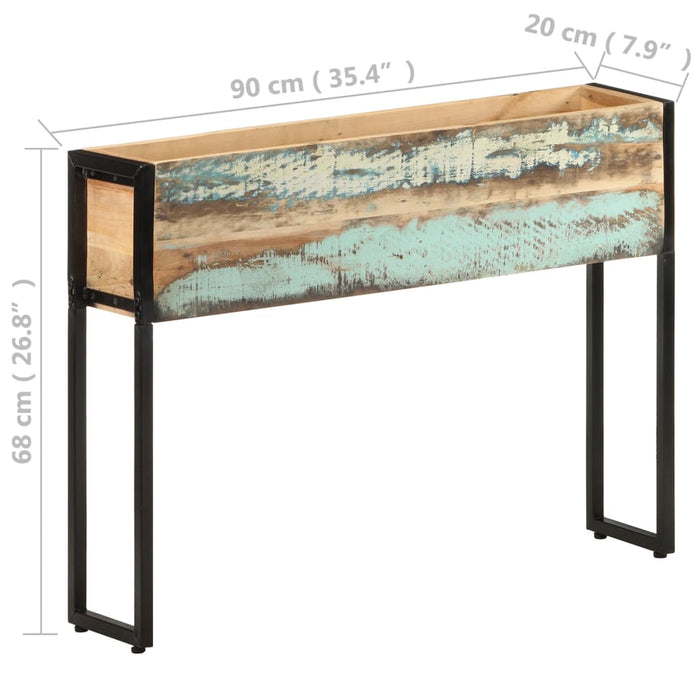 Plantenbak 90x20x68 cm massief gerecycled hout