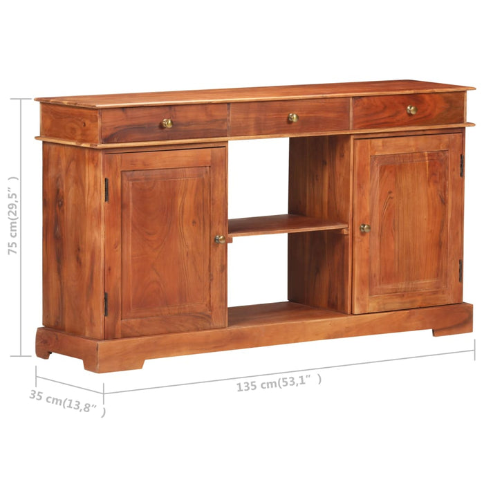 Dressoir 135x35x75 cm massief acaciahout