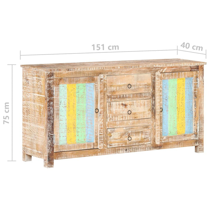 Dressoir 151x40x75 cm ruw acaciahout