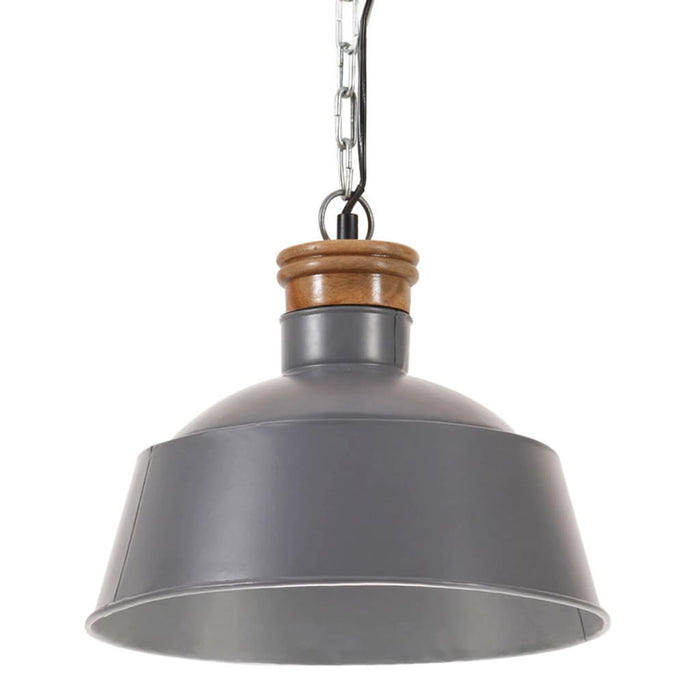 Hanglamp industrieel E27 32 cm grijs