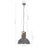 Hanglamp industrieel rond 25 W E27 52 cm mangohout grijs