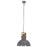 Hanglamp industrieel rond 25 W E27 52 cm mangohout grijs