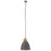 Hanglamp industrieel E27 35 cm ijzer en massief hout grijs