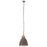 Hanglamp industrieel E27 35 cm ijzer en massief hout grijs